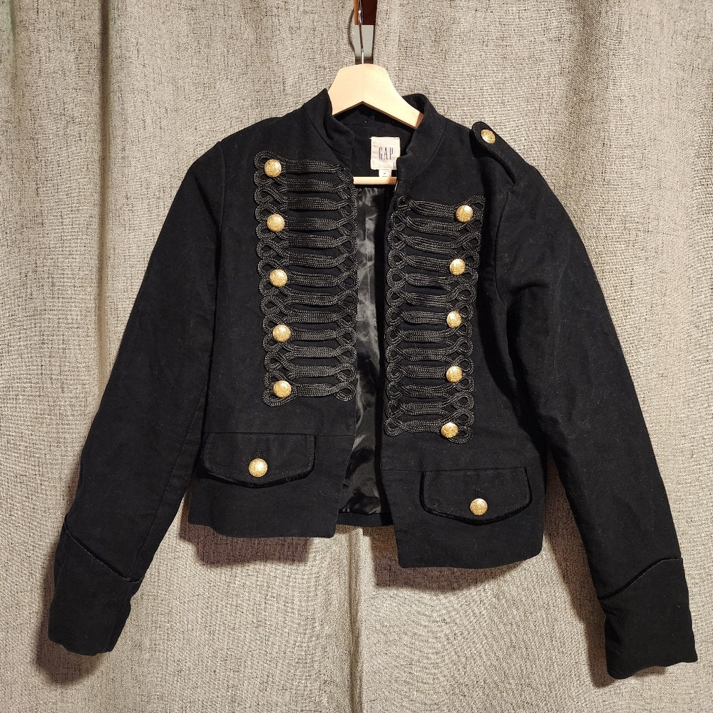 Gap cropped band/military jacket size M
